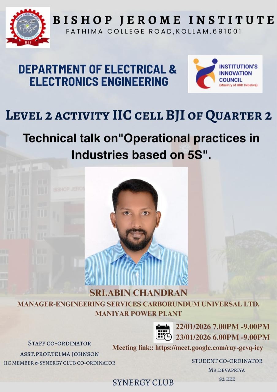 EEE Department Hosts Technical Talk on Industrial 5S Operational Practices